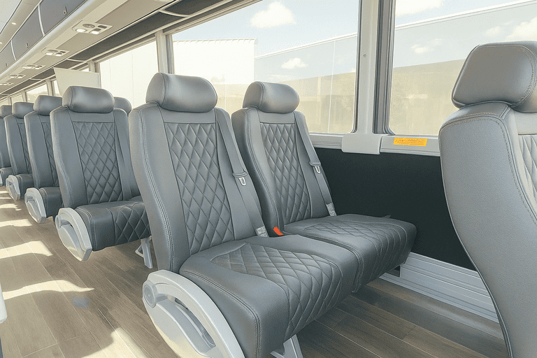 interior of Coach Bus Escondido charter bus