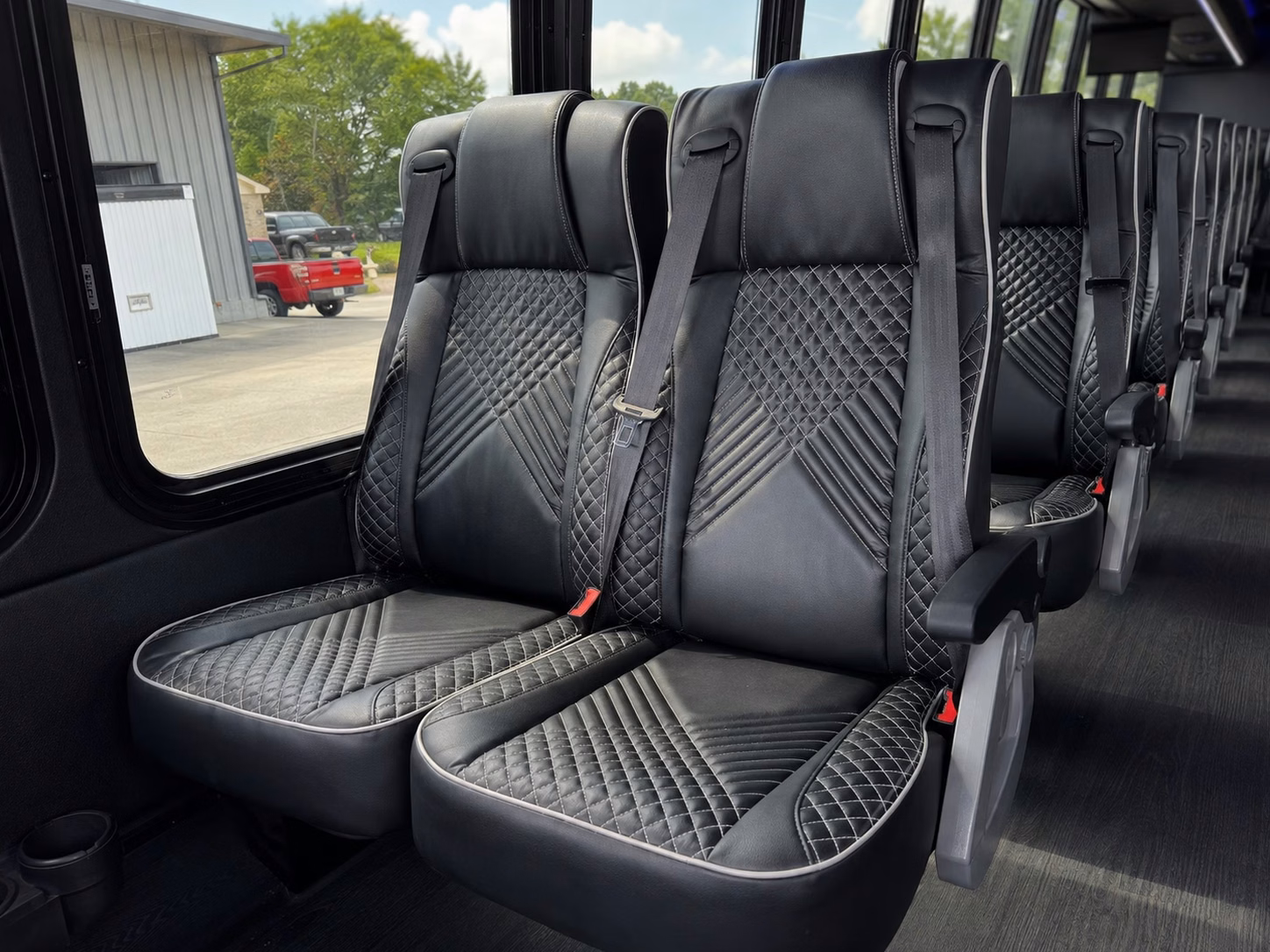 56 passenger charter bus inside