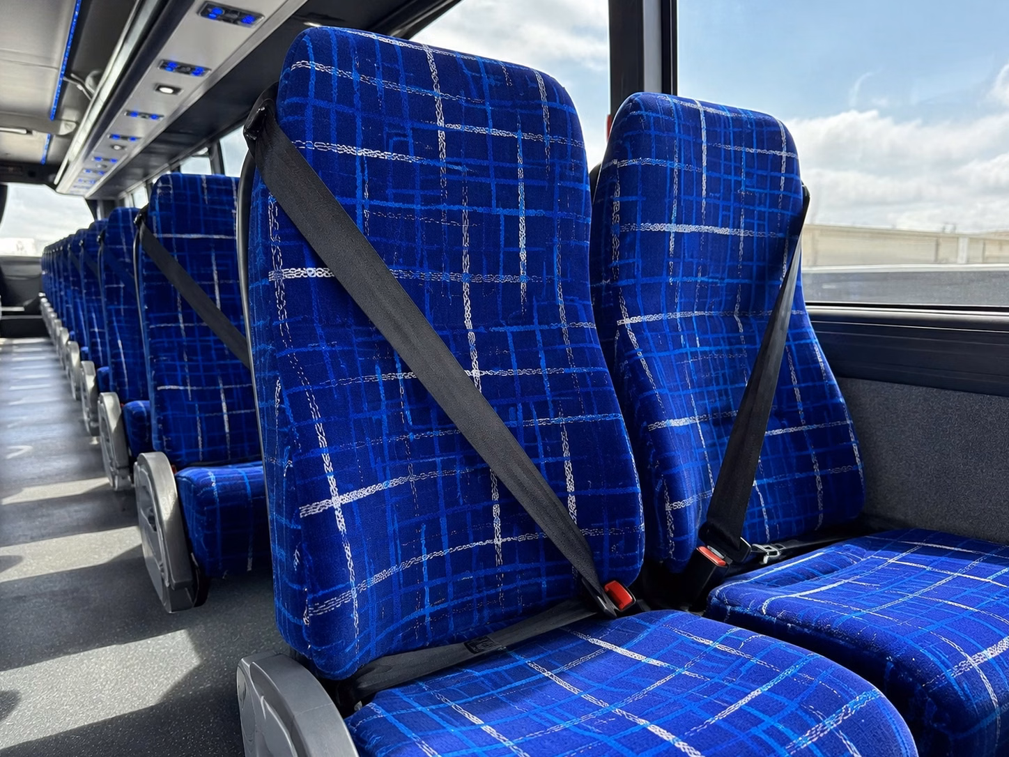 56 passenger charter bus interior